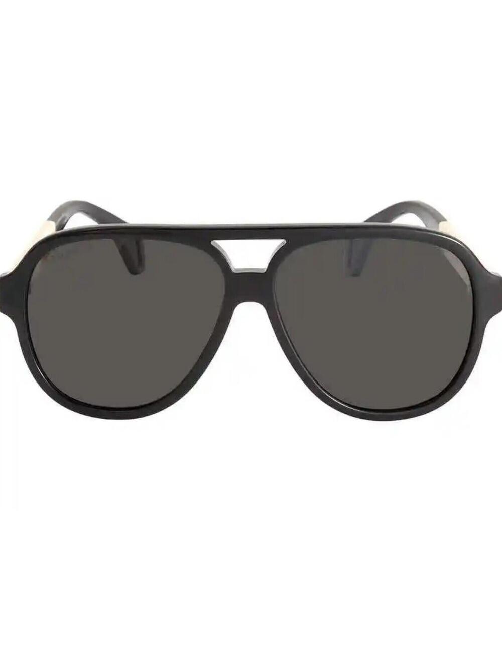 Gucci GG0463 Grey Green Polarized Pilot Men's Sunglasses GG0463S 002 58